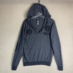 Diesel Hoodie Mens S Gray K-Anter Wool Bland‎ Knit Long Sleeve Pullover Sweater